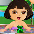 Games Cute Dora Bathing